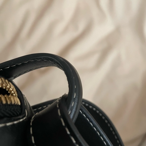 Polene Numero Dix Smooth Black Bag - Picture 7 of 10